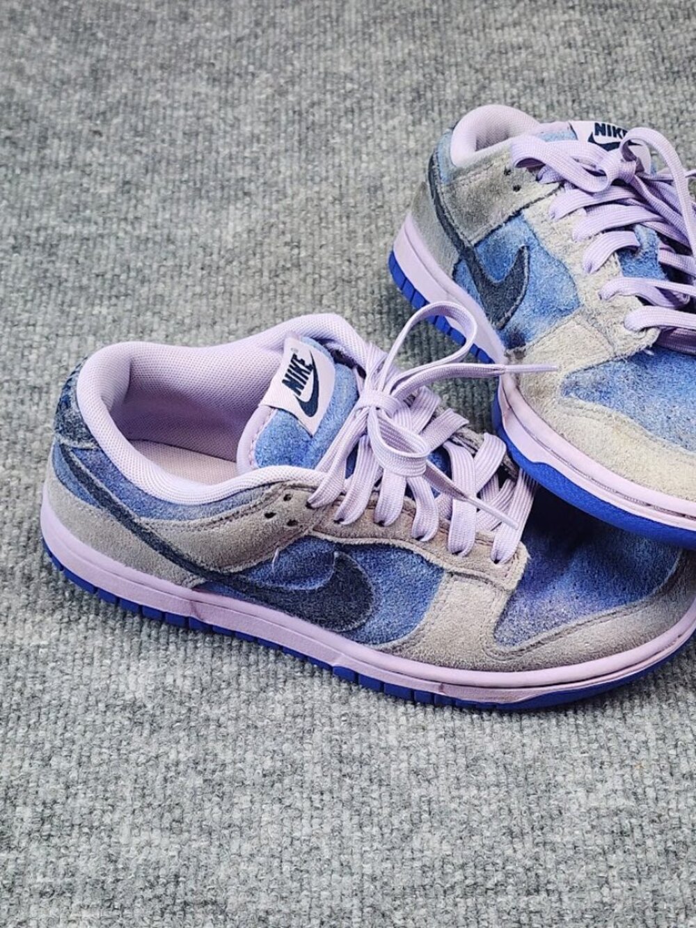 Nike Dunk Low SE Hydrangeas Blue Purple Suede Sneakers Women’s 6